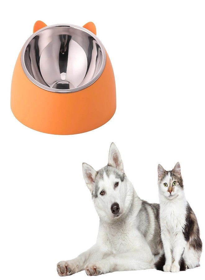 Western Era Pet Steel & Plastic Ear Shape Tilted Bowl - Interactive Pet Feeder, Promotes Healthy Eating, Mental Stimulation, Design for Healthy Eating, Fun Design for Cats, Dogs, Ideal for All Pets - Image 1